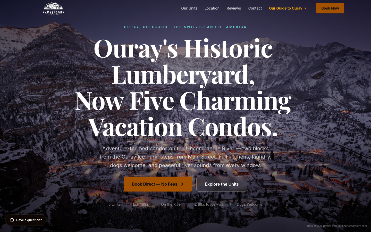 Lumberyard Condos website screenshot