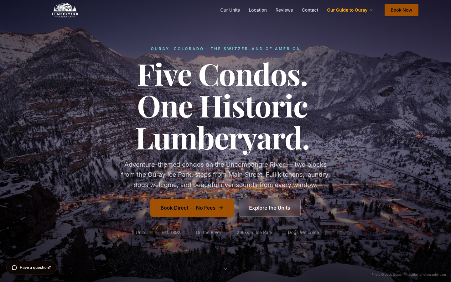 Lumberyard Condos website screenshot