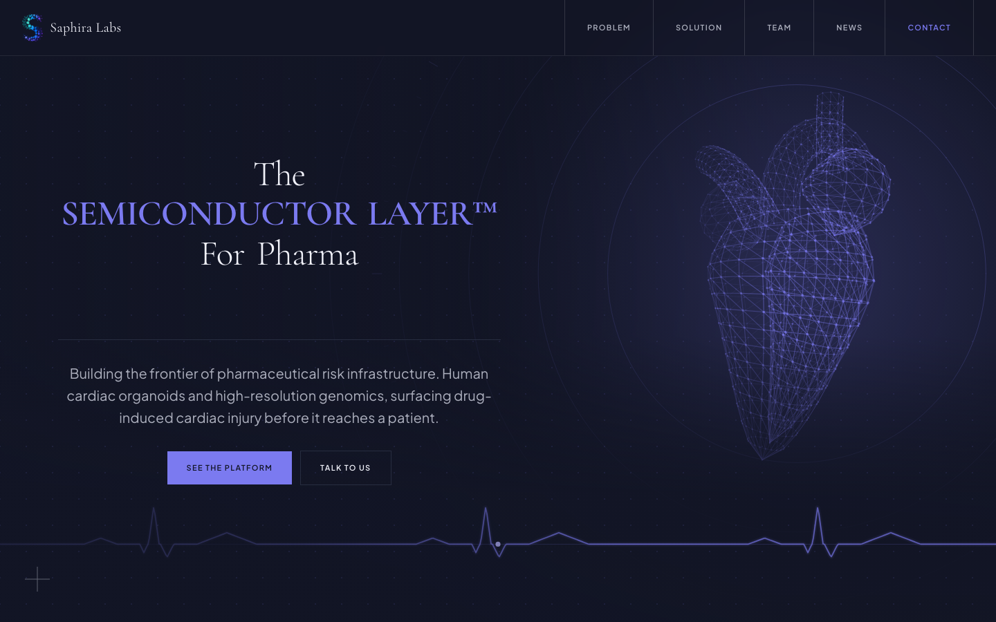 Saphira Labs website screenshot